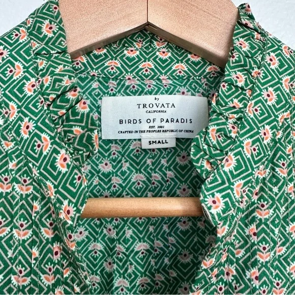 NWT TROVATA BIRDS OF PARADIS TOP - Picture 2 of 5